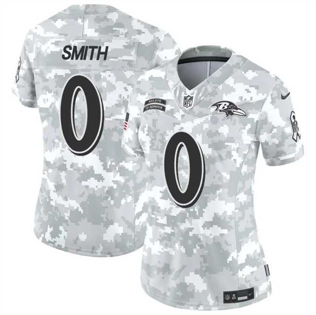 Womens Baltimore Ravens #0 Roquan Smith 2024 F.U.S.E Arctic Camo Salute To Service Limited Stitched Jersey Dzhi